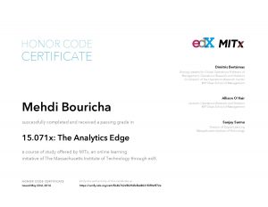 Verify Certificate online : MITx The Massachusetts Institute of Technology - The Analytics Edge