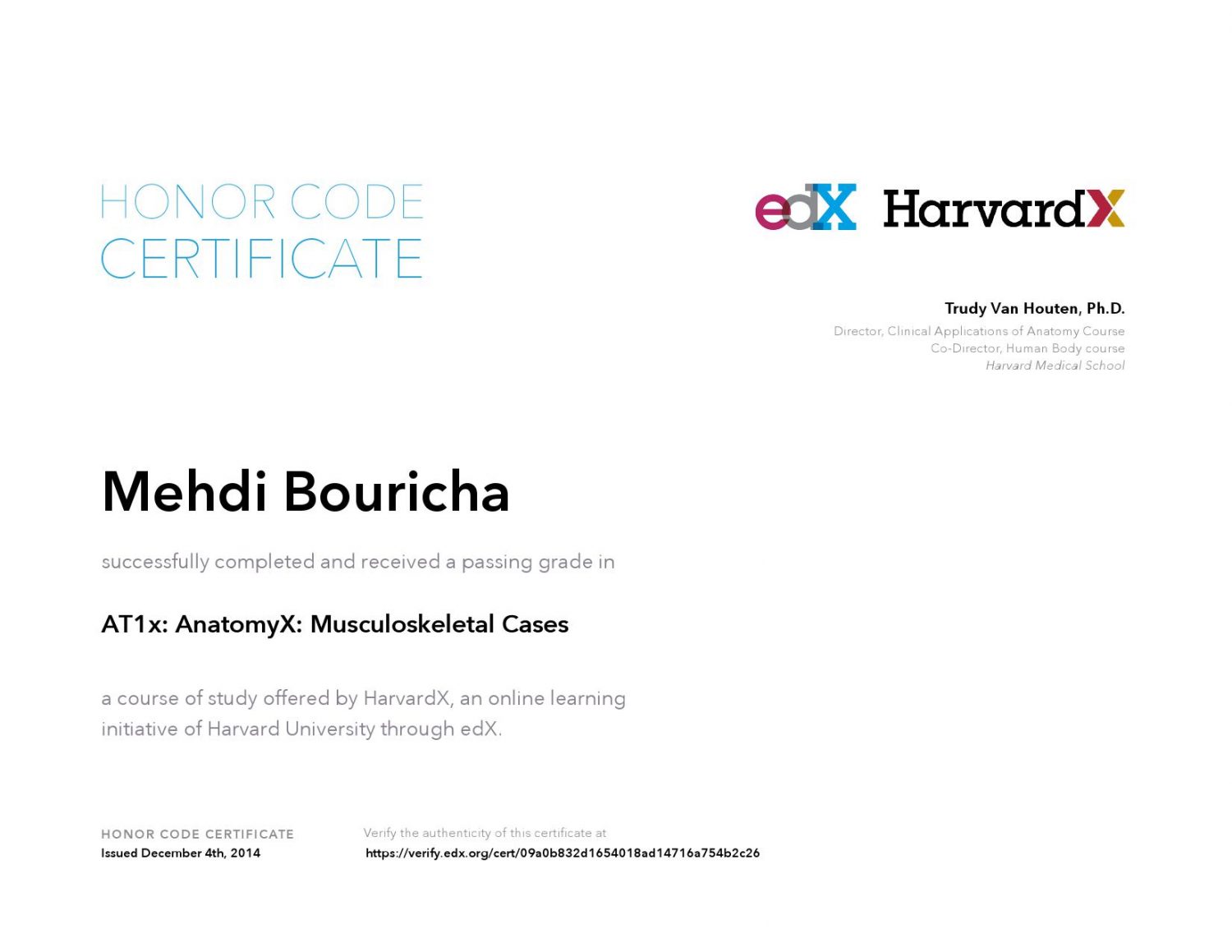 EDX IIMBX Certificate